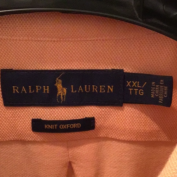 Polo Ralph Lauren knit Oxford shirt XXL color salmon - Picture 3 of 4